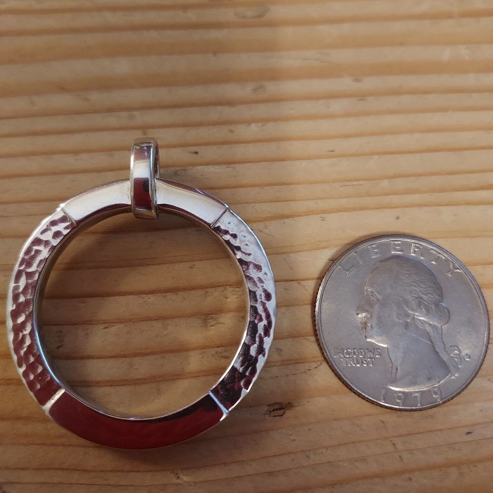 Sterling Silver Circle Pendent By Metalsmiths Ste… - image 3